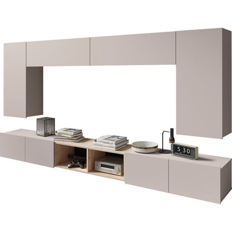 Conjunto de salón Remus XXIII, Cachemira + Roble Artisan