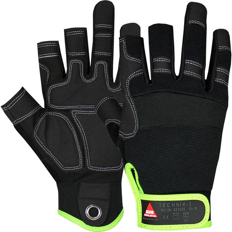 Hase Montagehandschuhe Technik, 3 Finger Größe 12, 10 Stk