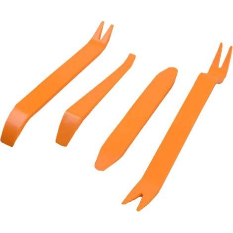 Outil de Pied de biche en Plastique de Panneau d'autoradio 4 pièces, Outil de Suppression Audio, utilisé pour la Modification Audio du Panneau de Porte de Retrait de Tableau de Bord (1/5)