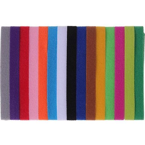 15 colliers adhésifs de couleur unie