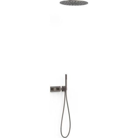 Kit robinet thermostatique encastré 2 voies pour douche B-system Graphite - TRES 30735206GR