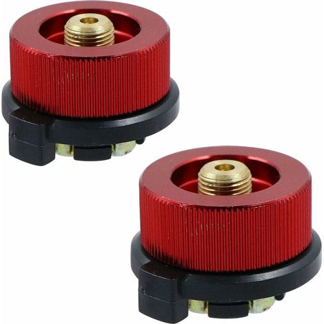 DEESSE SHOP - Lot De 2 Adaptateurs Pour Bouteille De Gaz - Pour Réchaud De Camping Pour Barbecue Barbecue, Cartouches De Gaz Extérieur Cartouches Conversion De Vis Pour Pique-niques Et Activités (1/5)