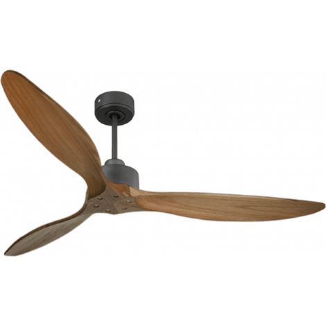 Modulo Slim de Klassfan - Ventilateur de plafond et destratificateur moteur DC basalte et bois sombre 30 à 60 m²