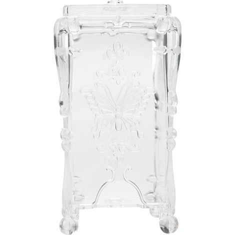 Boîte transparente de rangement pour cotons démaquillants, organiseur de pads cosmétiques, outils de manucure et essuyage (1/5)