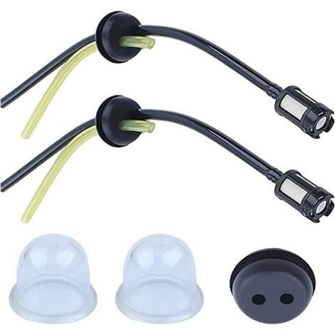 Ikodm – Lot de 5 durites essence pour débroussailleuse – Filtres à carburant et bouchons – Compatibles moteurs 2 temps et 4 temps (1/4)