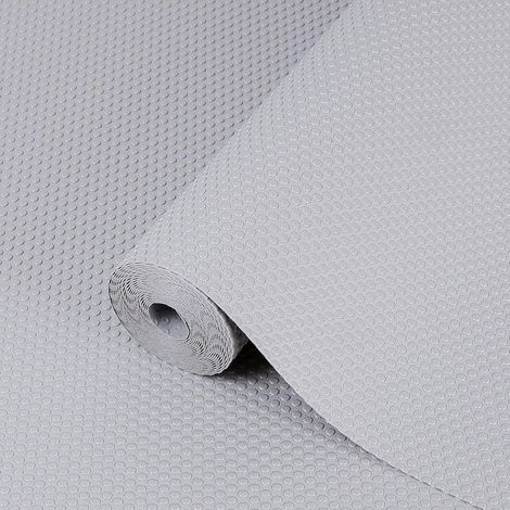 60cmx500cm Tapis Fond de Tiroir Non-adhésif Antidérapant, Rouleau Protection pour Tiroir Cuisine, Protege Etagere Placard Frigo, EVA Plastique Film Protecteur pour Meuble (Gris Clair Point) (1/5)