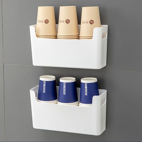 Set mit 2 universellen Aufbewahrungsboxen für Zuhause, Türhänger, aus Kunststoff (1/5)