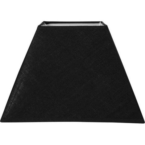 Abat-jour - Carré - Noir - Pour lampe - 27x27x19 cm - Culot E27 avec réducteur (1/3)