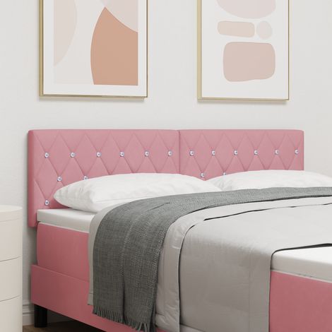 Tête de Lit en Velours Argyle Rose 140 cm Velours vidaXL (1/5)