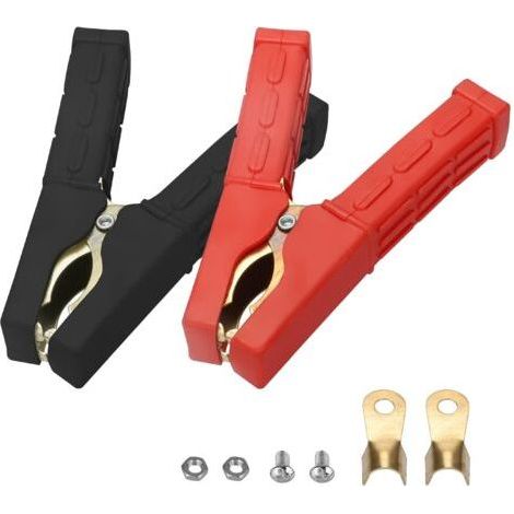 Pinces Crocodiles pour Batterie de Voiture, 2PCS 500A Pinces épreuve Pince Crocodile en cuivre Pur pour câbles de démarrage Boost pour Accessoire de véhicule (1/5)