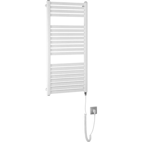 Aqualine Toalleros eléctricos - Toallero eléctrico Tondi-E 45x97 cm, 300 W, blanco DE450T