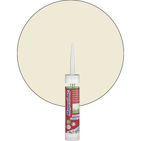 Mapei – Silicone MAPESIL AC 310 ml – Mastic hydrofuge anti-moisissure pour joints de carrelage – Élasticité exceptionnelle – Technologie BioBlock