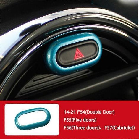 Cadre décoratif pour bouton de voyant d'avertissement et autocollant intérieur de voiture MINI ONE Cooper F54 F55 F56 F57 - Accessoires de style et de modification intérieure
