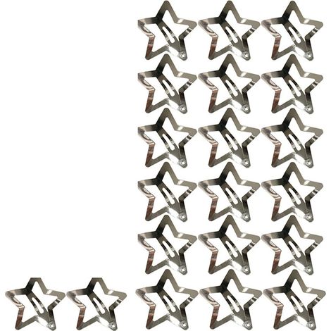 Pinces A Cheveux En Forme De U - 3 Cm - Metal Argente - Antidérapantes - Pour Femme Et Fille - Lot De 20 (1/5)