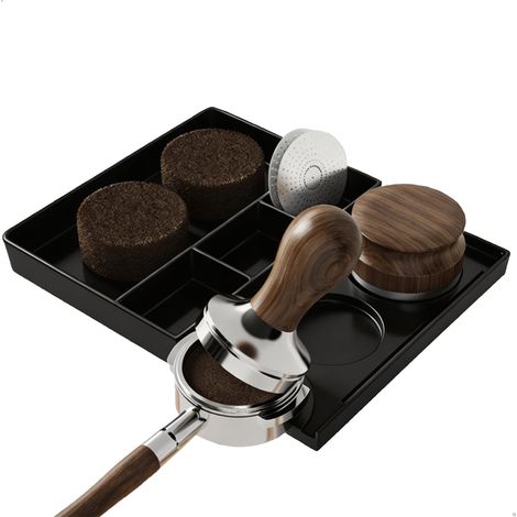 Knock Box, Boite A Marc de Cafe, Récipient de Récupération Pour Dosettes de Café, Récipient En Silicone pour Marc De Café, Machine À Expresso, Accessoires pour Marc de Café (1/5)