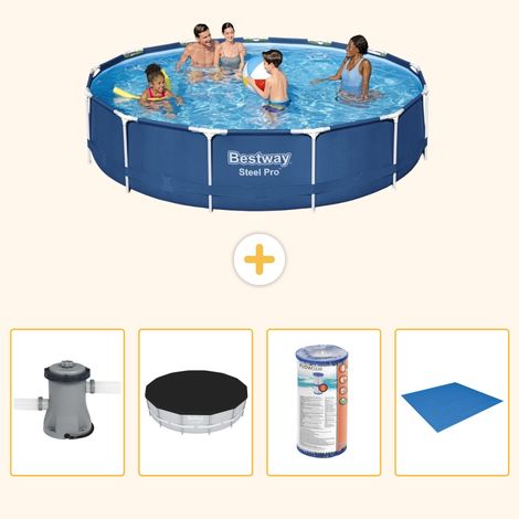 Bestway Bestway Steel Pro Ronde - 396x84 cm - 5-pièces S341 (1/5)