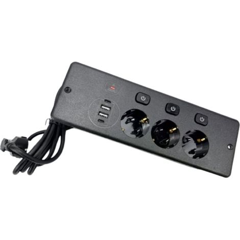 European standard recessed socket (black)
