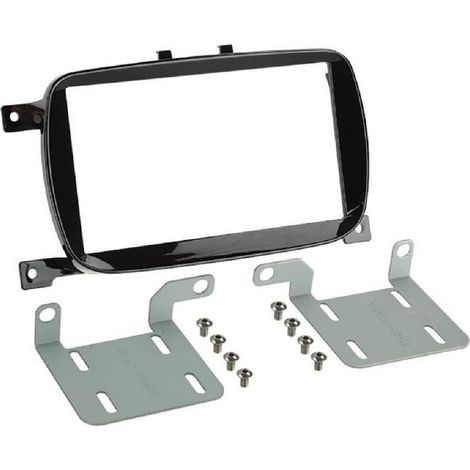 Kit support Autoradio compatible avec Fiat 500 - Noir brillant