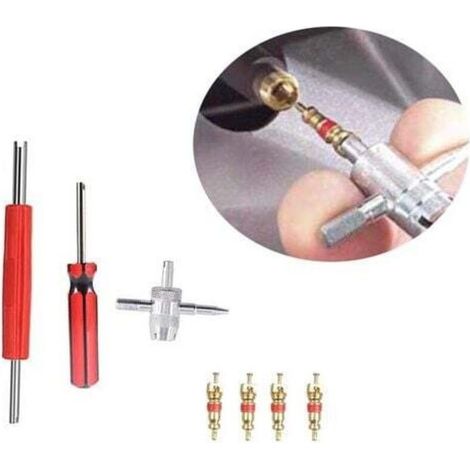 Démonte obus de valve Outil ,Outils pour Valves de Pneus Valve Core Remover 23pcs (1/4)