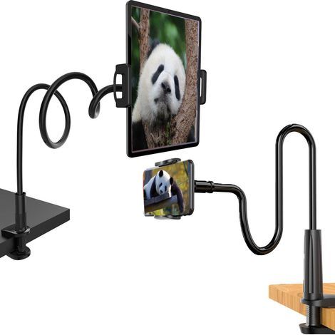 Support pliable et portable pour smartphones et tablettes - Réglable avec bras flexible extensible (1/5)