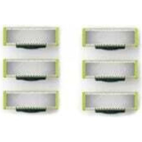 Lames de rechange pour rasoir/tondeuse OneBlade – En acier inoxydable résistant, idéales pour la coupe, le stylisme et le rasage – Lot de 6 (1/5)