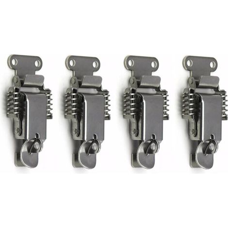 Piece stainless steel lever lock with hole clamp for lock, lever lock with hinge, spring hinge, hinge lock, (1/4)