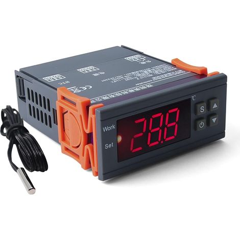MINKUROW Termorregulador Termopar Controlador De Temperatura Controlador De Temperatura Digital Con Sensor Para Congelador Refrigerador Sistemas Controlados Por Temperatura -40  120 ° C 220 V Ca (1/5)