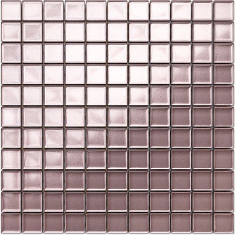 Mosaïque en verre pour salle de bain Cuisine 30cm X 30cm- Pink velvet (1/4)