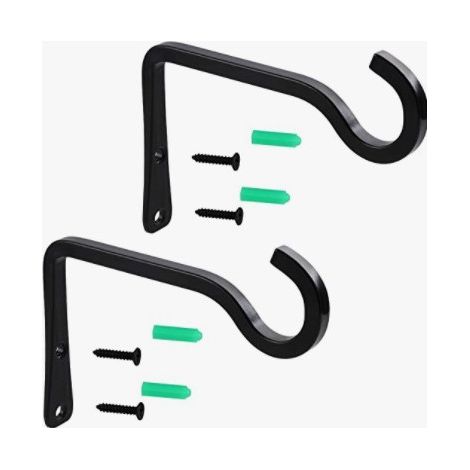 Set mit 2 Wandhaken zum Aufhängen von Blumen, 15 cm lange Pflanzenstützen für Hängeampeln, Vogelhäuser und Laternen (1/3)