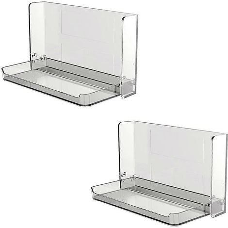 Petite étagère flottante murale, étagère de salle de bain pliable à fixer au mur, étagère de chevet pour téléphone, télécommande, étagère adhésive, B (1/4)