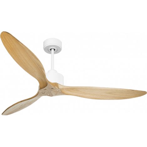Modulo Slim de Klassfan - Ventilateur de plafond et destratificateur moteur DC blanc et bois clair 30 à 60 m²
