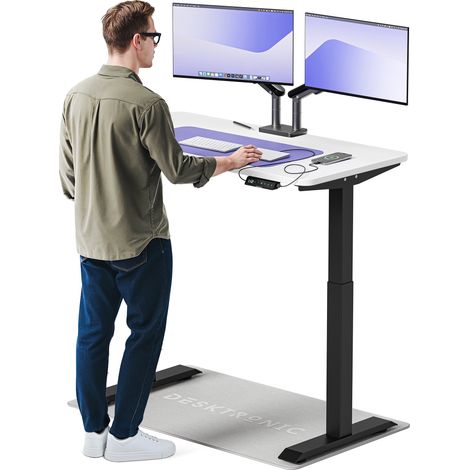 Desktronic Bureau assis debout HomeOne - 120x60cm - Noir/Blanc