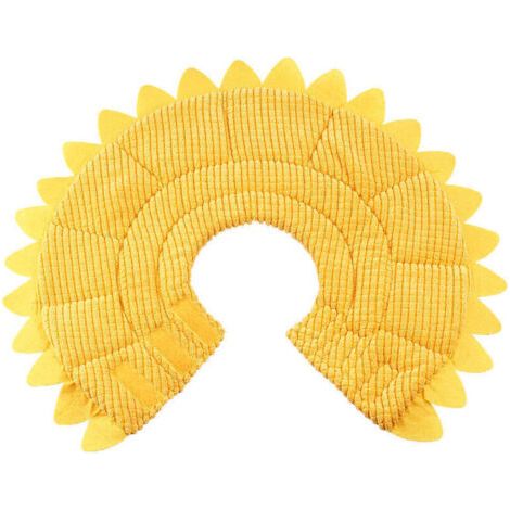 Collerettes pour Chiens Chat Anti-Morsure Protection Ajustable Collier de Récupération Comfy Cone pour Chiens et Chat avec Adorable Motif de Tournesol (Jaune S),, Ensoleillé (1/5)
