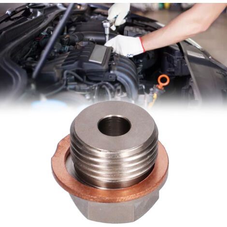 Adaptateur de Capteur, Adaptateur de Capteur avec joint, M18x1,5 à 1/8NPT Filetage Capteur de Température D'eau D'échappement NPT Température du Liquide de Refroidissement