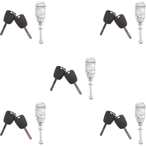 Cinq cylindres de serrure de porte avant gauche pour BMW 407 C4 (modèles 2004-2011, modèles 2006-2008), avec 10 clés.
