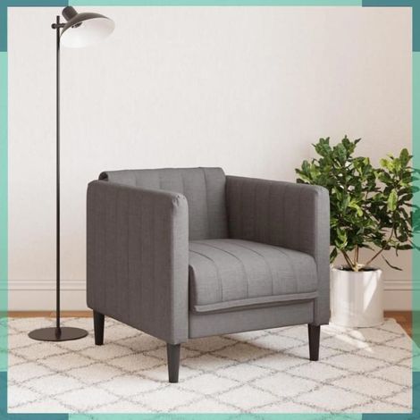 372600 Fauteuil taupe tissu (1/5)