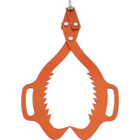 Pince de levage de bûches, acier robuste, capacité de 700 kg, Orange (1/5)