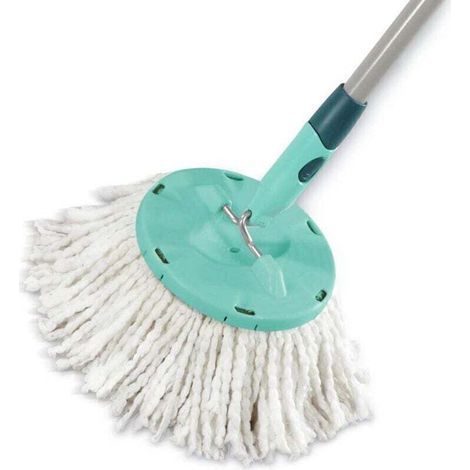 lot de 2 têtes de rechange Clean Twist Disc Mop, idéal pour les carrelages et sols en pierre, microfibre absorbante eau et saleté, franges de remplacement, facile à changer, (1/3)