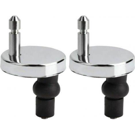 Set of 2 universal toilet seat fixings, hinged toilet seat fixings (1/5)