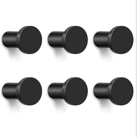 Crochet Manteau Mural Noir, Minimaliste Robuste Patère Murale, Multi-Usages Porte Manteau, Porte Manteau pour Entrée Chambre Salle de Bain vis Inclus (1/5)