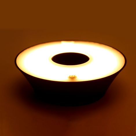 Lampe de table décorative et créative pour bar, lampe de table USB pour bar d'hôtel ou de restaurant, lampe de table pour bouteille de vin, lampe de table d'ambiance LED à chargement sans fil, noire. (1/5)