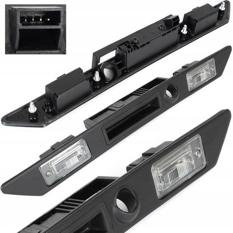 Cache d'éclairage de plaque d'immatriculation avec micro-interrupteur d'ouverture du hayon pour Audi A4 B6 (2000-2004) (1/3)