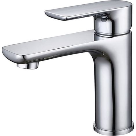 Robinet de salle de bain chromé, robinet de lavabo (1/5)