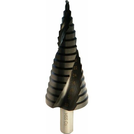 Foret étagé en 6% Cobalt pour acier inoxydable et métal (4-32 mm/15 étapes) (1/3)