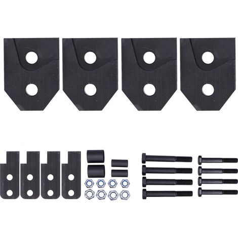 Kit de rehausse complet de 5 cm (2 pouces), rehausse avant et arrière, cales en acier au carbone, compatible avec les quads Yamaha Rhino 450/660/700 (1/5)