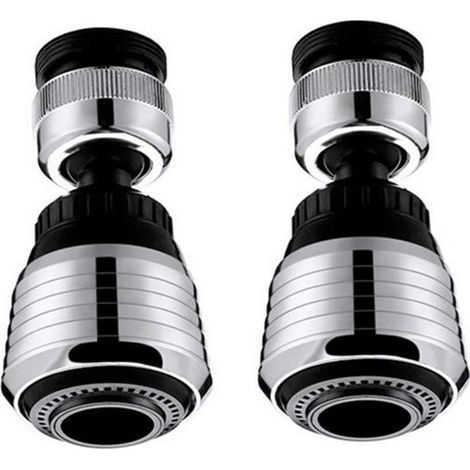 Tete Robinet, Aérateur Robinet Mousseur Robinet avec 360 Rotation Tête Économie d'eau Pulvérisateur Buse Jet Robinet pour Cuisine Évier(2pcs) (1/5)