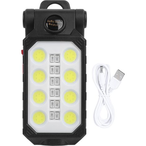 Lampe de travail COB portable, rechargeable USB, pliable, à aimant, pour réparation auto et camping (1/5)