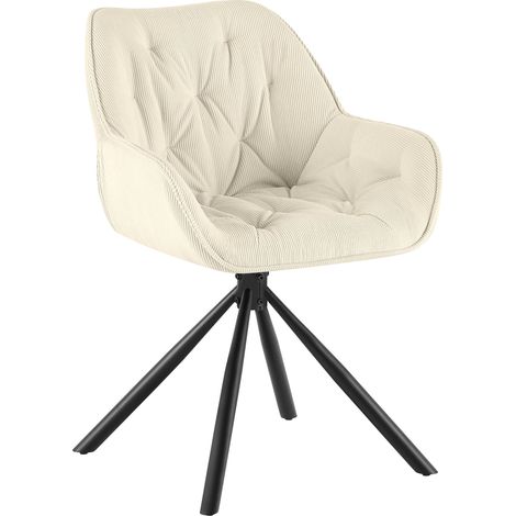 Chaise de salle a manger Rimio Cord Crème (1/5)