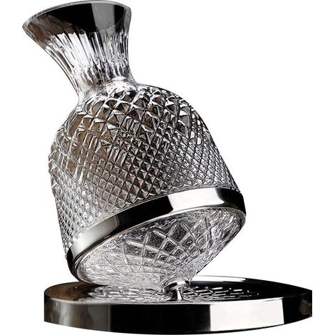 Carafe à vin 1,5 L en verre incassable argenté, idéale pour servir le vin à la maison et lors de réceptions (1/5)