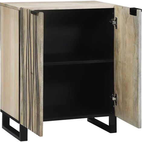 Sideboard/Anrichte/Buffet Weiß 60 x 33,5 x 75 cm Massivholz Mango LXWW606400 (1/5)